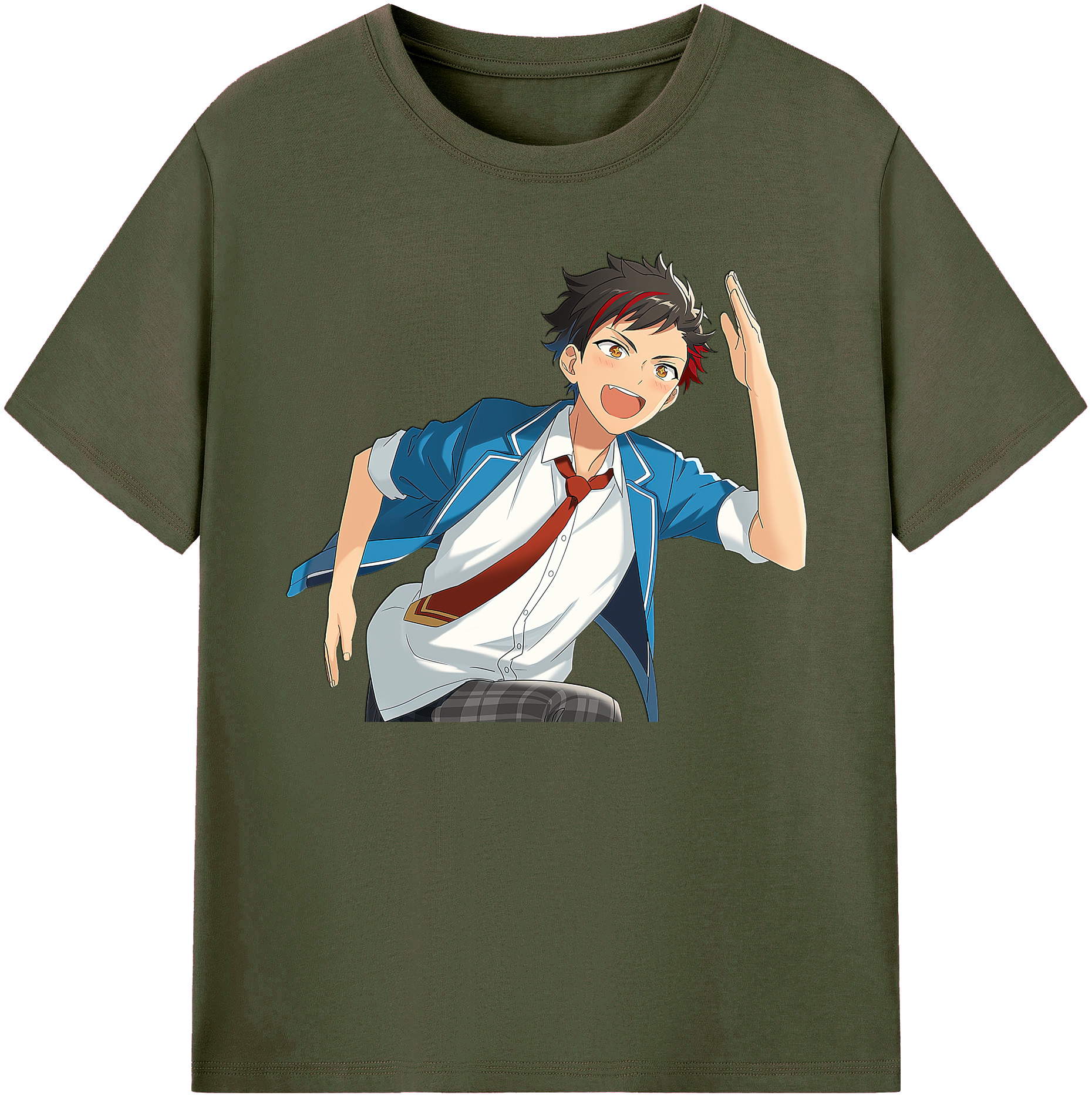 （画像用） あんさんぶるスターズ! Ensemble Stars 綿100％ メンズ半袖Tシャツ｜肌触りやわらか＆通気性